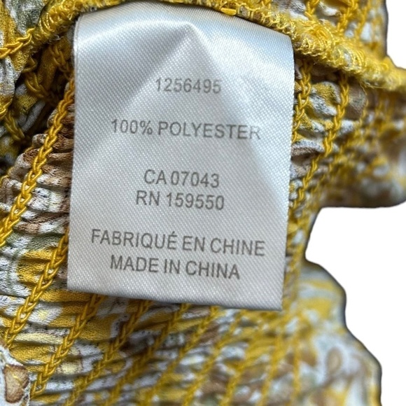 ANTHROPOLOGIE Joie Yellow Paisley Smocked Long Sleeve Blouse - Picture 8 of 10